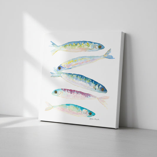 Five Along the Tide Artwork Watercolor Art Print