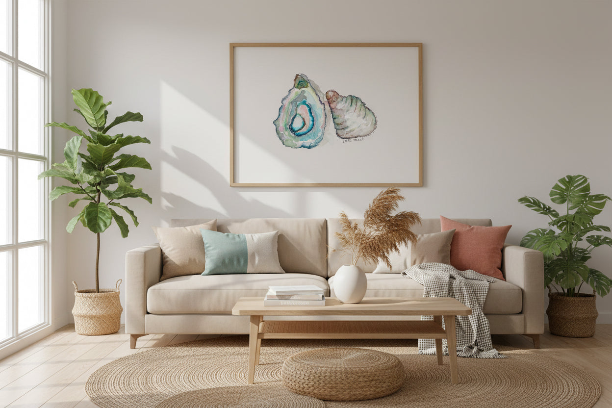 Oyster & Shell Watercolor Art Print
