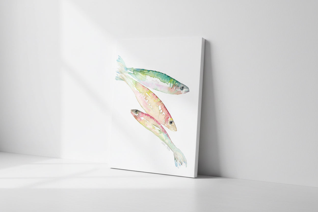 Pastel Swim Watercolor Art Print