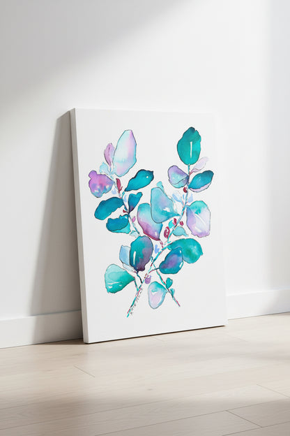 Eucalyptus Leaves Artwork Watercolor Art Print