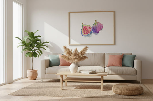 Magenta Figs Watercolor Art Print