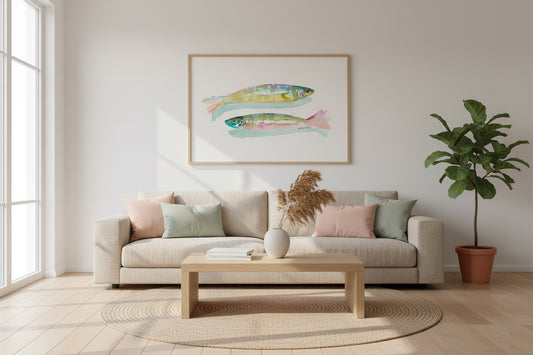 Pastel Artwork Watercolor Art Print