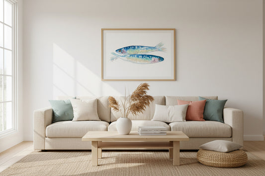 Sardines Watercolor Art Print